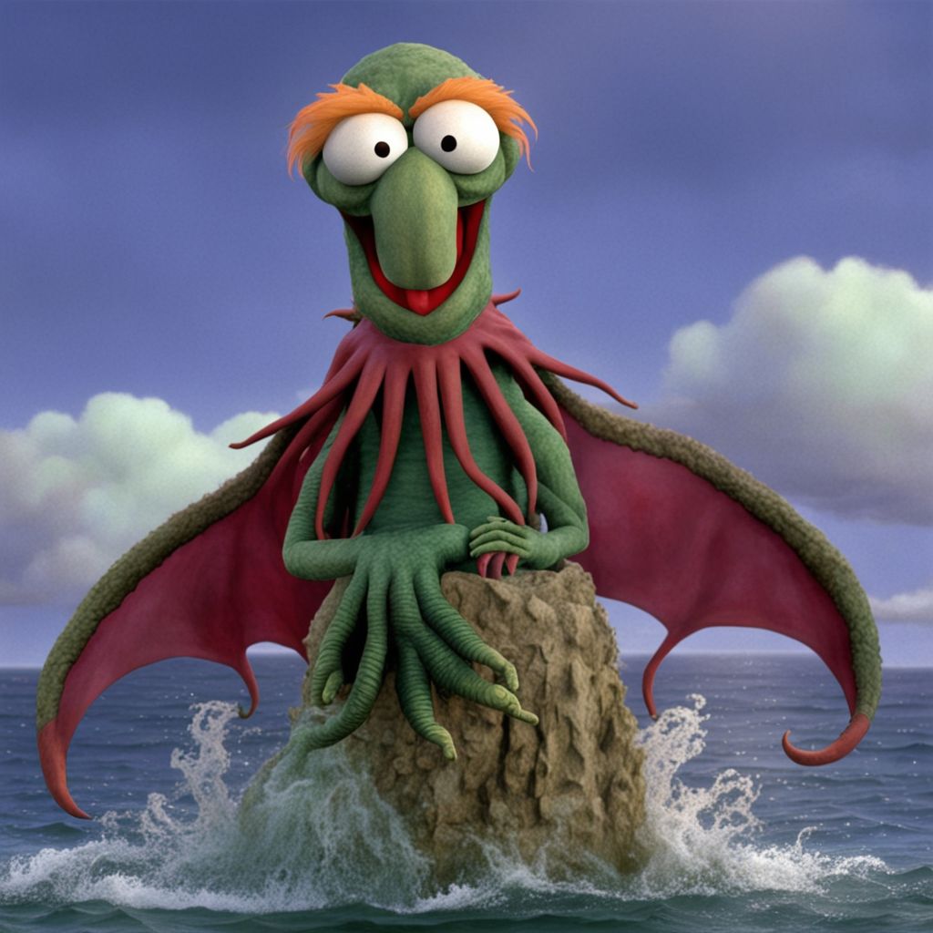 00057-20231114224729-7780-Cthulhu rising from the sea MuppetShow  _lora_SDXL-MuppetShow-Lora-step00002500_1.0_.jpg